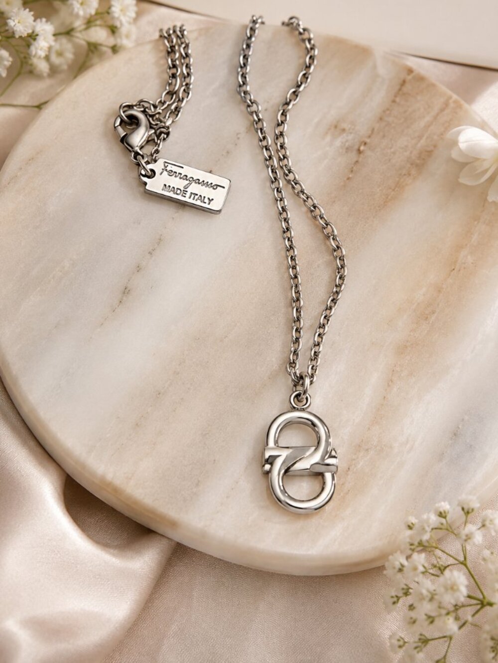 Salvatore Ferragamo Gancini Pendant Necklace